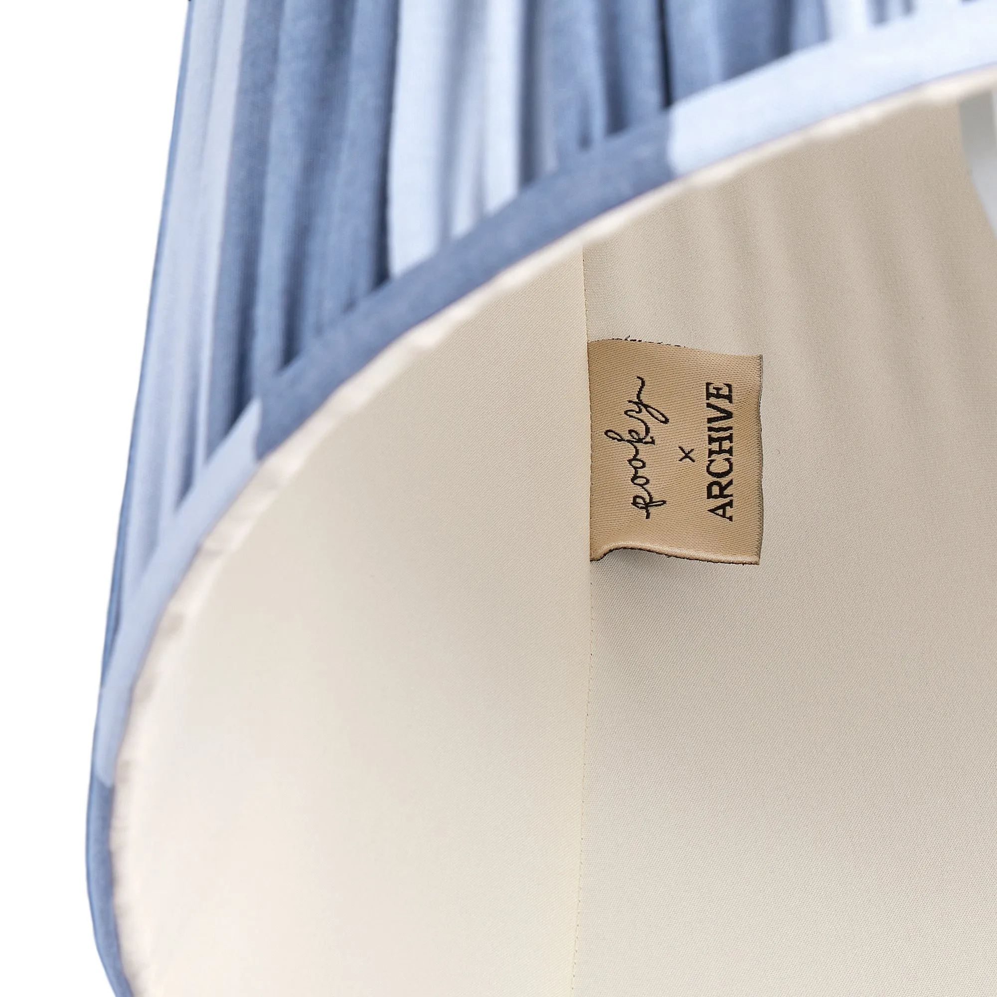 14cm tall tapered shade in jazz night Signature Stripe from Sanderson's 'Archive'