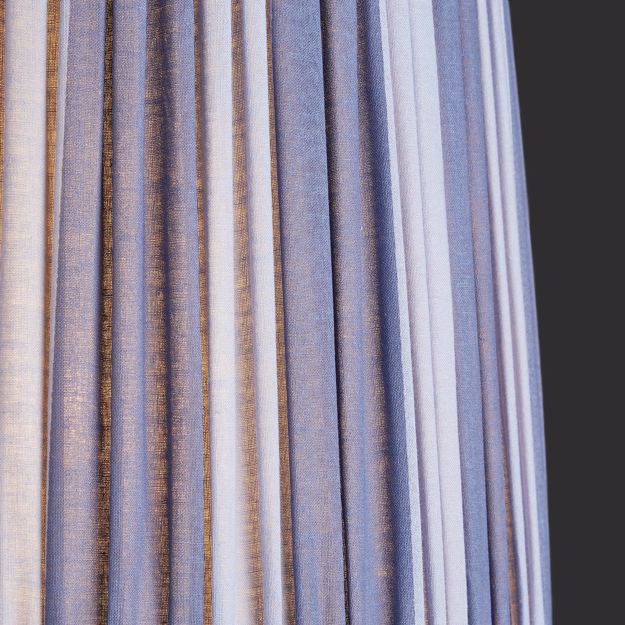 14cm tall tapered shade in jazz night Signature Stripe from Sanderson's 'Archive'