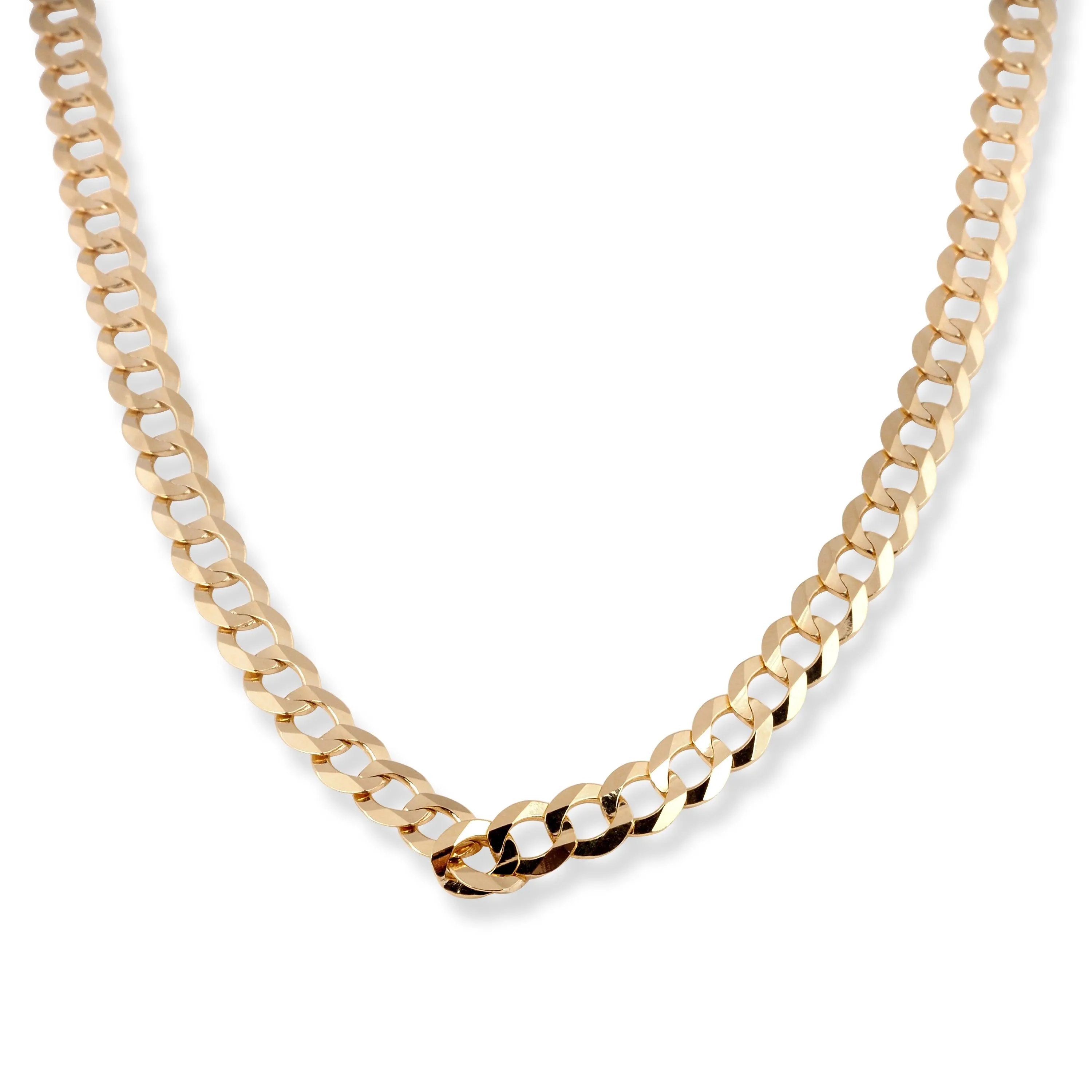 18ct Yellow Gold Curb Link Chain with Lobster Clasp C-3813