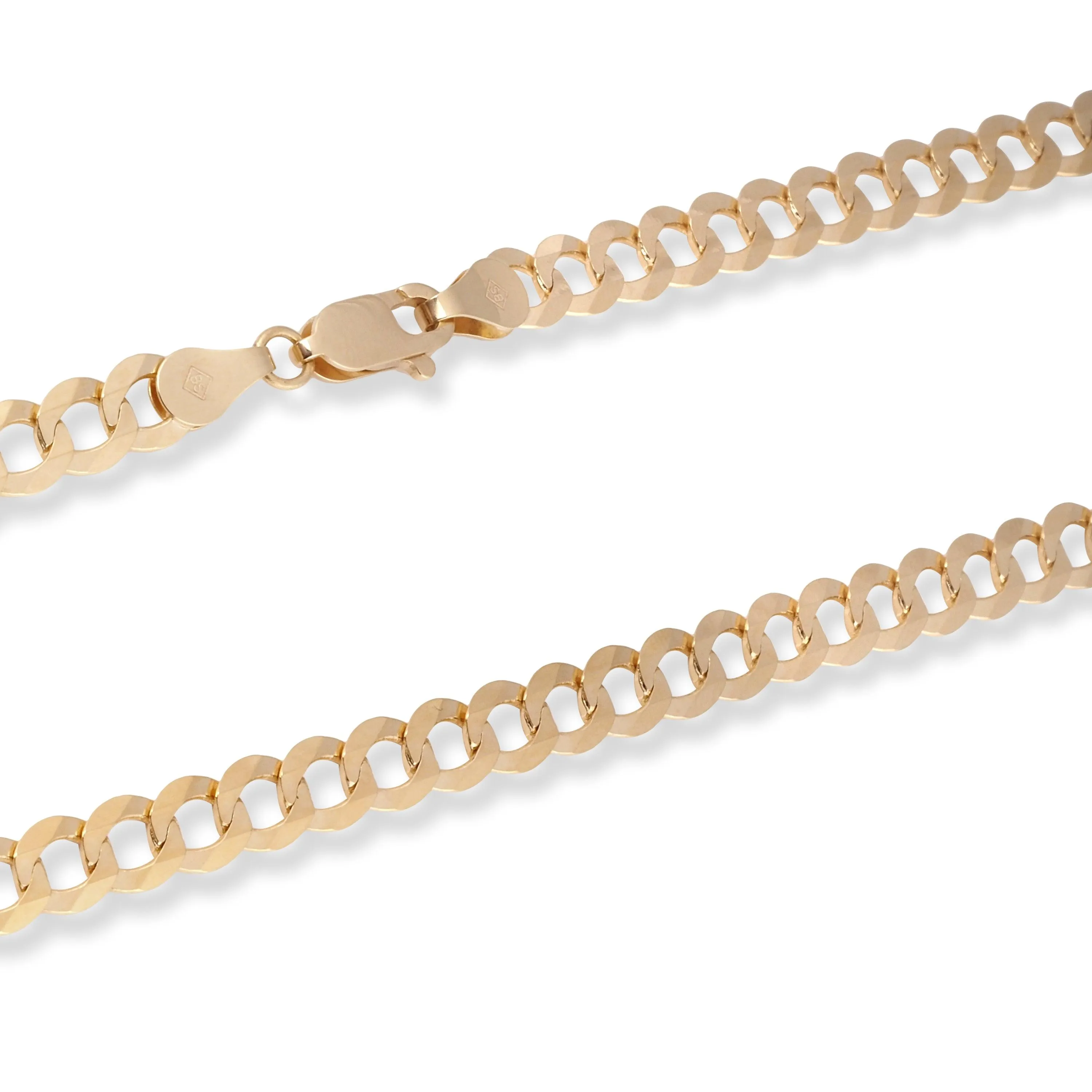 18ct Yellow Gold Curb Link Chain with Lobster Clasp C-3813