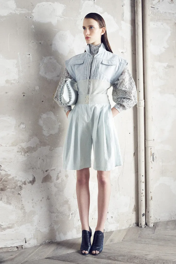 2013 Denim Jacket with Lamb Leather Bodice