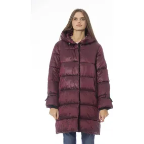 Baldinini Trend Burgundy Nylon Women Coat