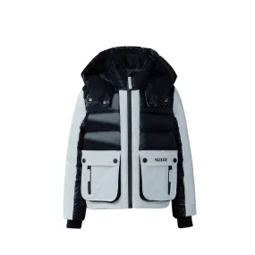 Black and White Andre Little Kid Hooded Down Jacket