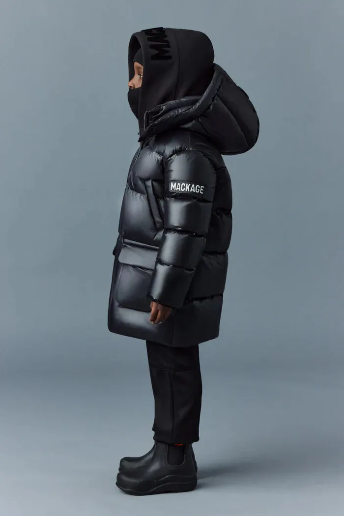 Black Kennie Hooded Down Jacket