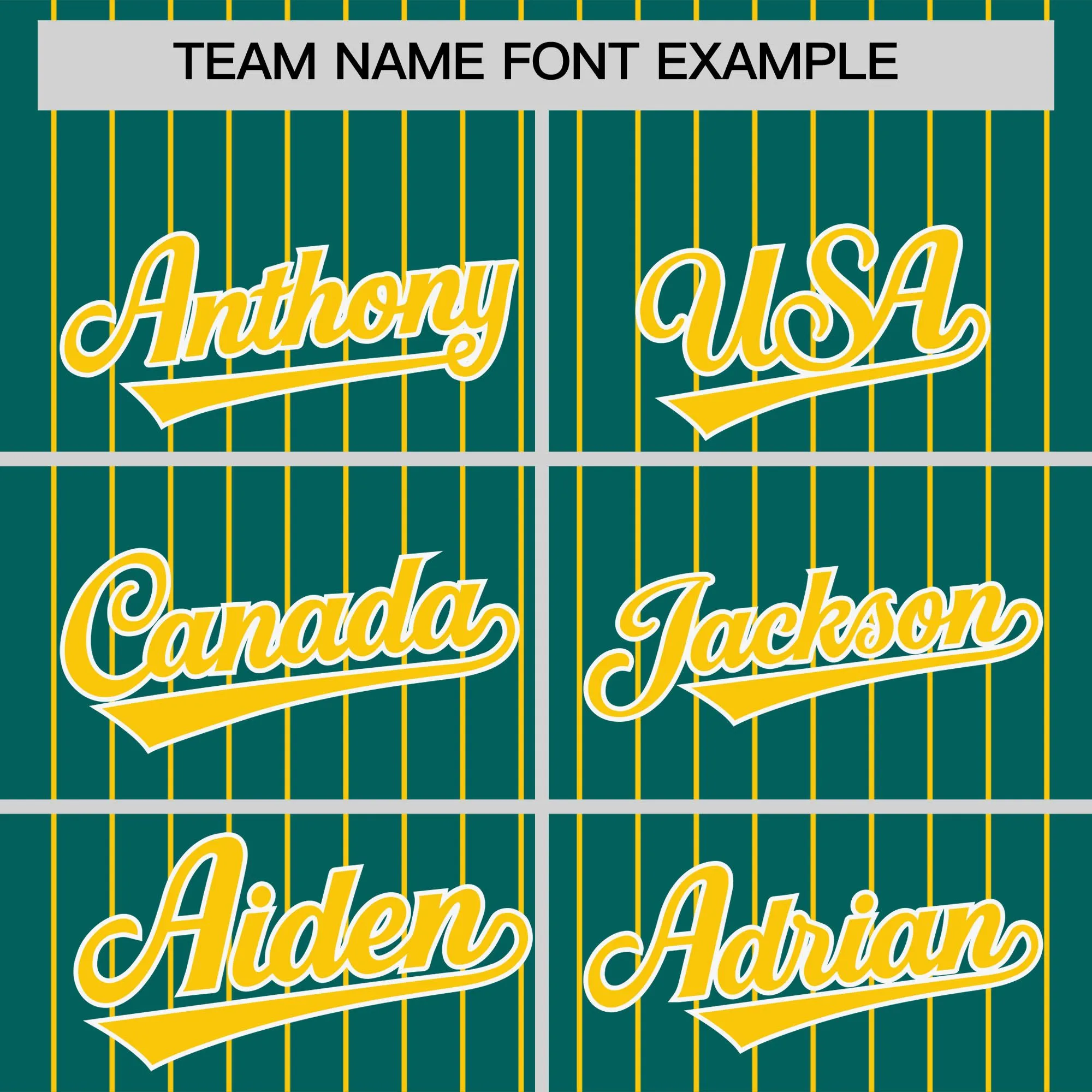 Custom Aqua Gold Pinstripe Personalized Two-Tone Authentic Baseball Jersey