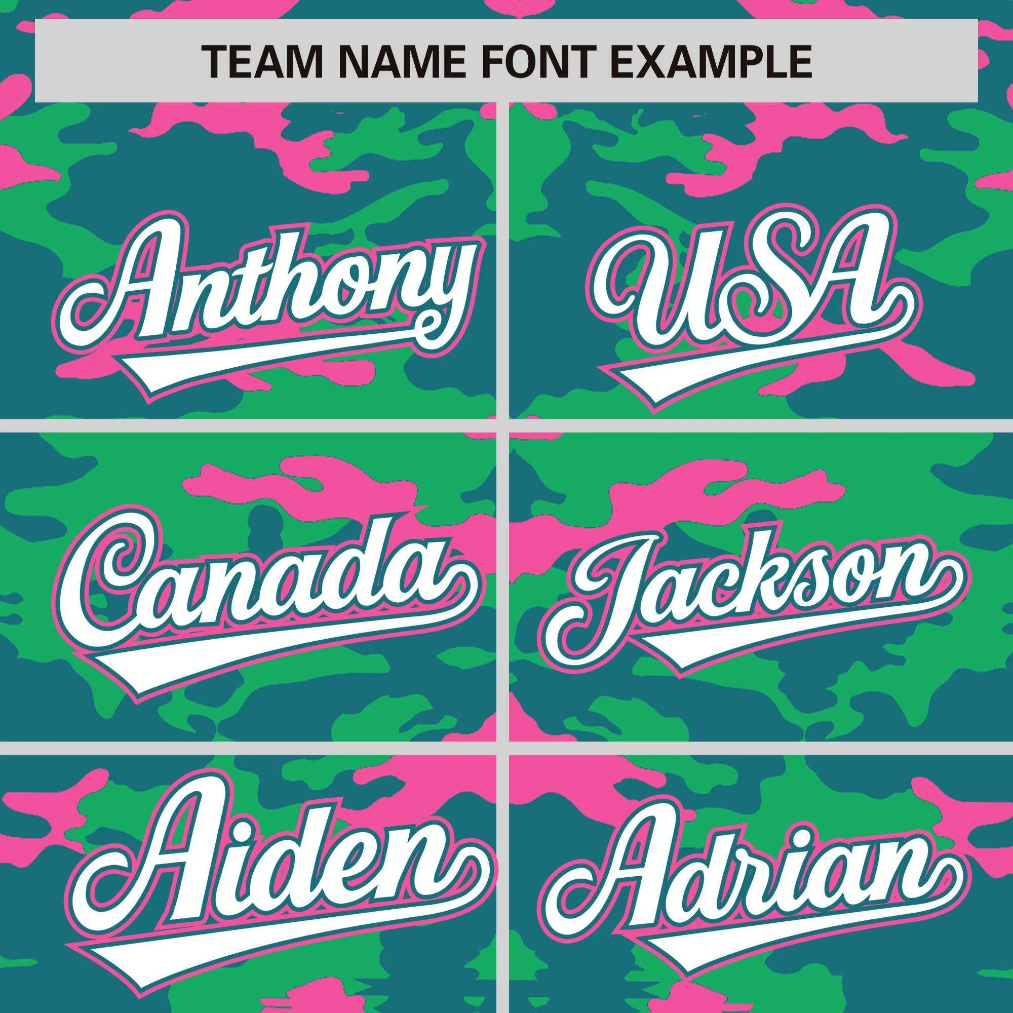 Custom Aqua Green-Pink Personalized Camo Design Authentic Baseball Jersey