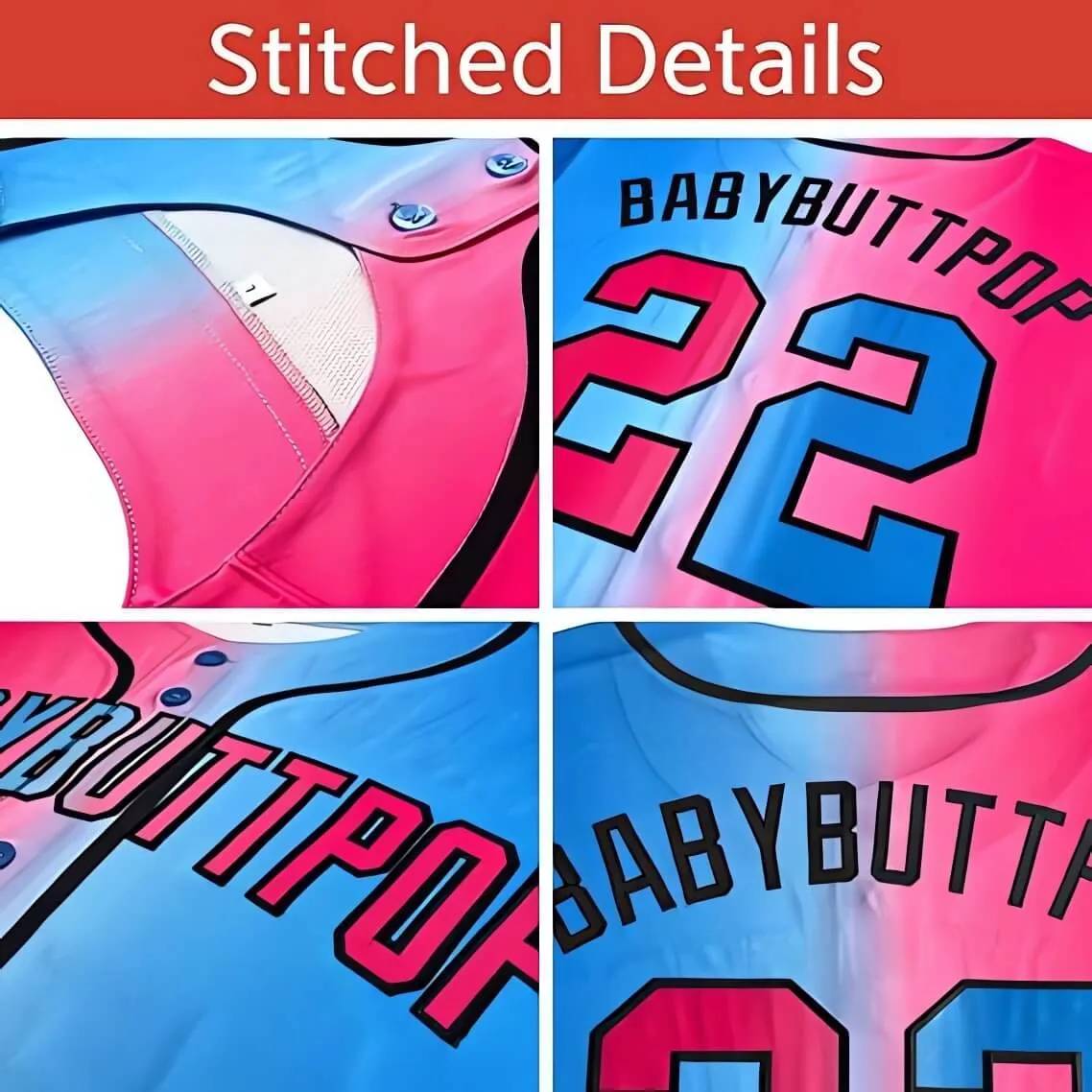 Custom Aqua Light Red Black-White Gradient Fashion Authentic Baseball Jersey