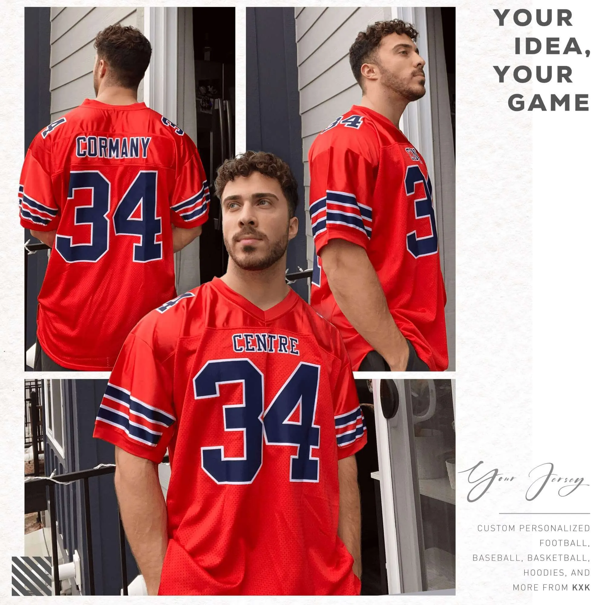 Custom Aqua Light Red White-Black Gradient Fashion Outdoor Authentic Football Jersey