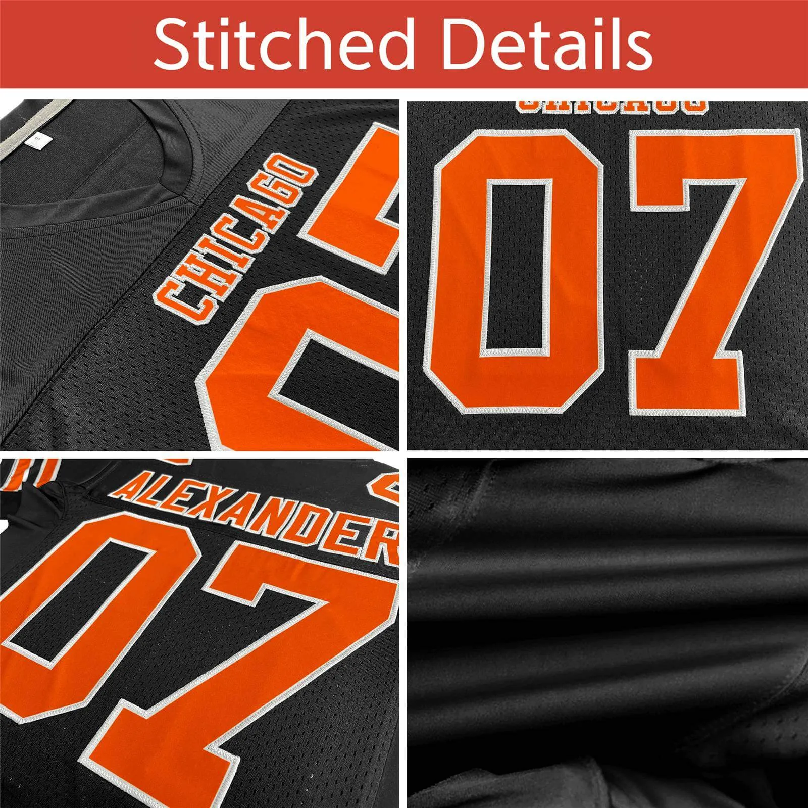 Custom Aqua Orange Personalized Split Two Tone Design Authentic Football Jersey