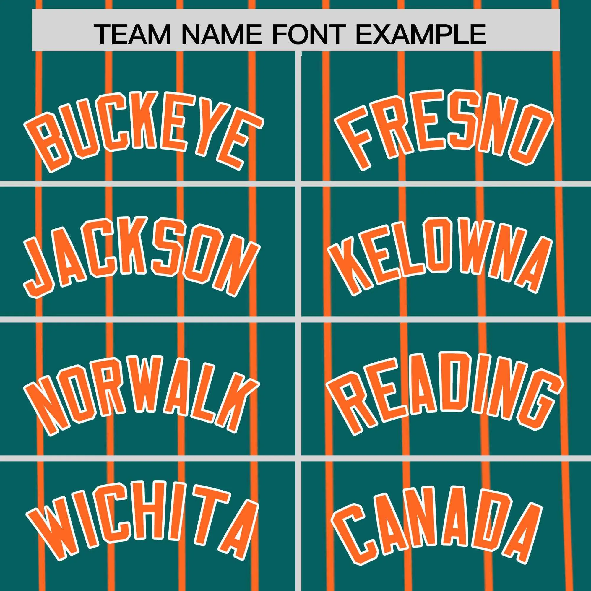 Custom Aqua Orange Pinstripe Personalized Side Two-tone Authentic Baseball Jersey