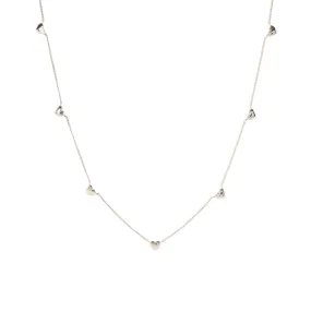 DAINTY POISE HEART NECKLACE - SILVER