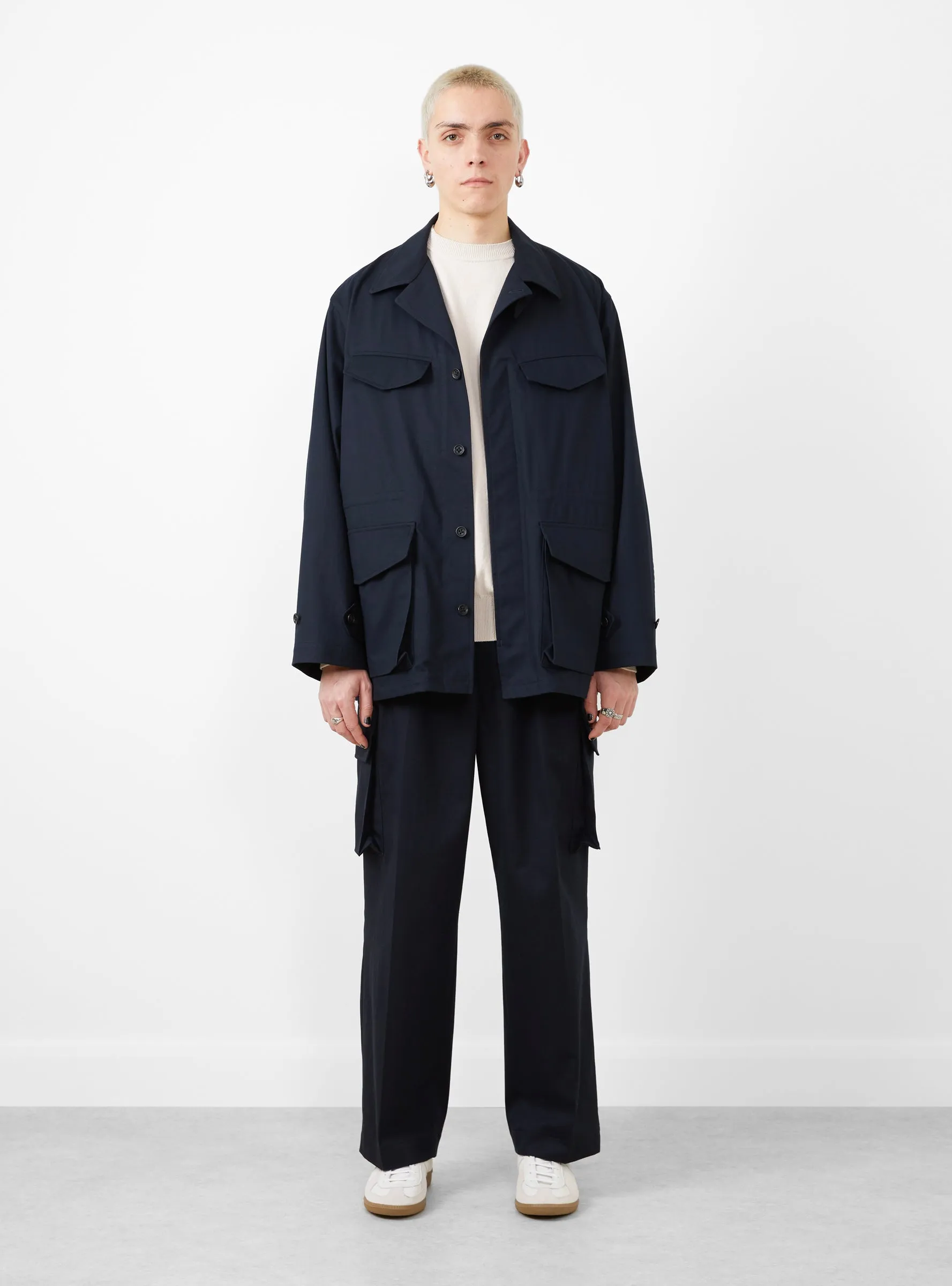 Egyptian Cotton Field Jacket Navy