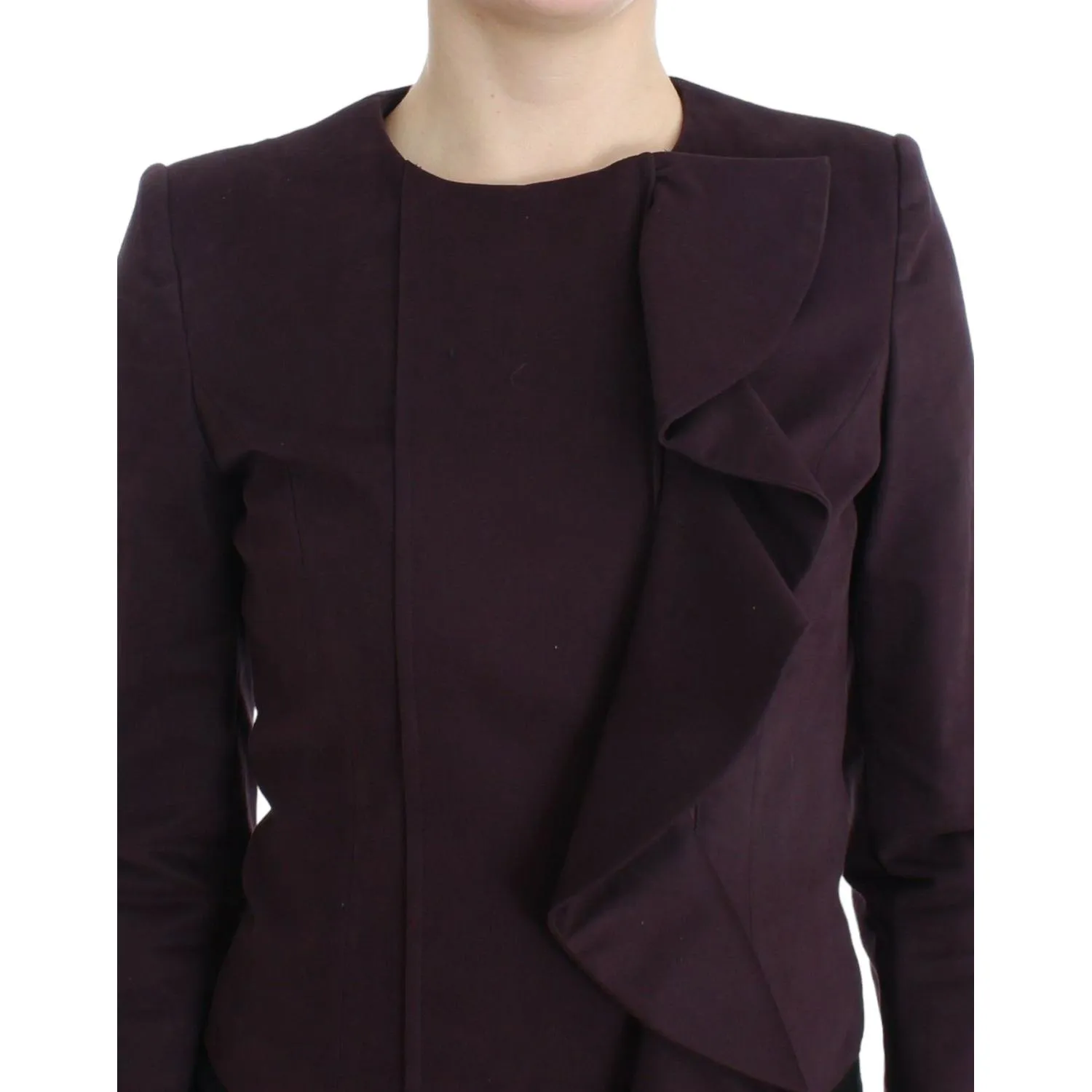 GF Ferre Elegant Purple Cotton Blend Blazer