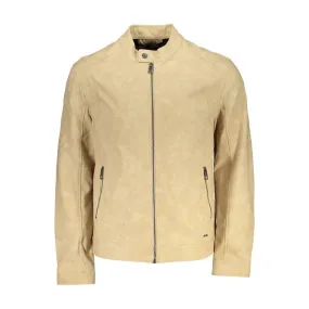 Guess Jeans Chic Beige Long Sleeve Sports Jacket