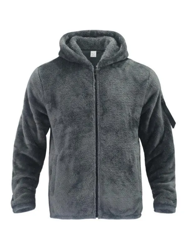 Hooded Fleece Men Winter Jacket