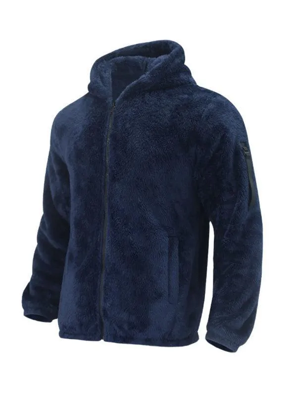 Hooded Fleece Men Winter Jacket