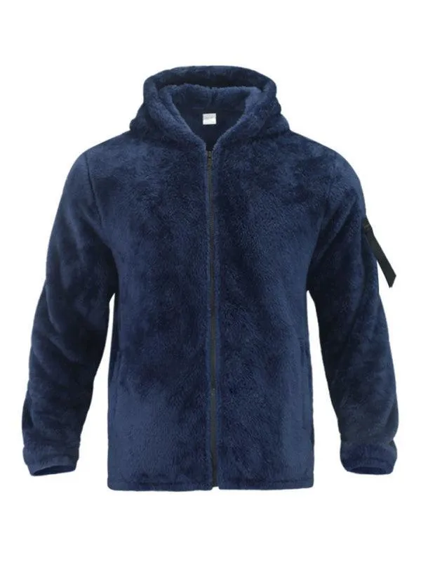 Hooded Fleece Men Winter Jacket