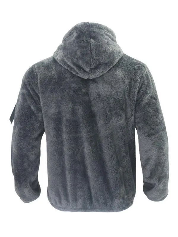 Hooded Fleece Men Winter Jacket