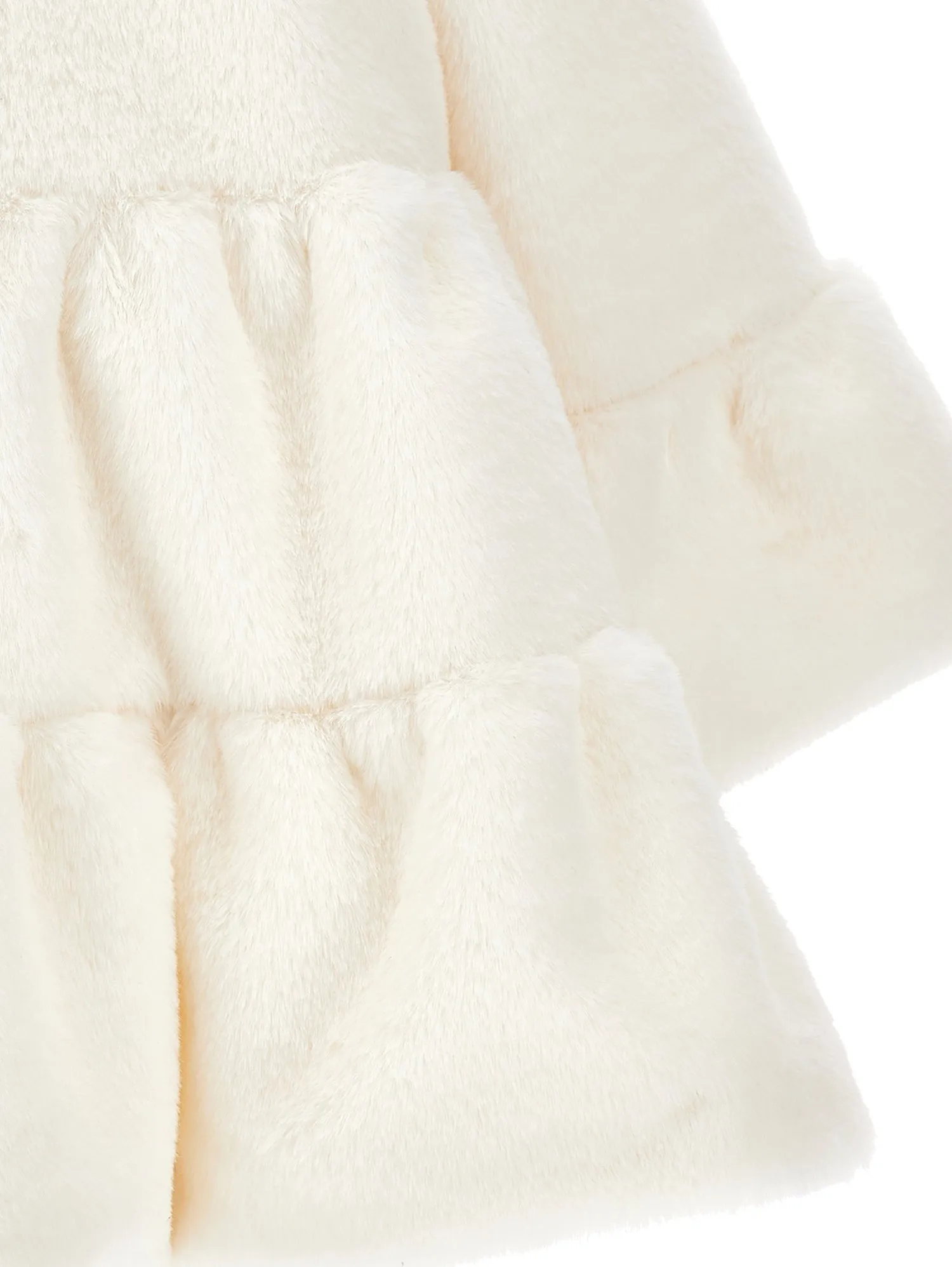 Ivory Fur Tiered Baby Coat