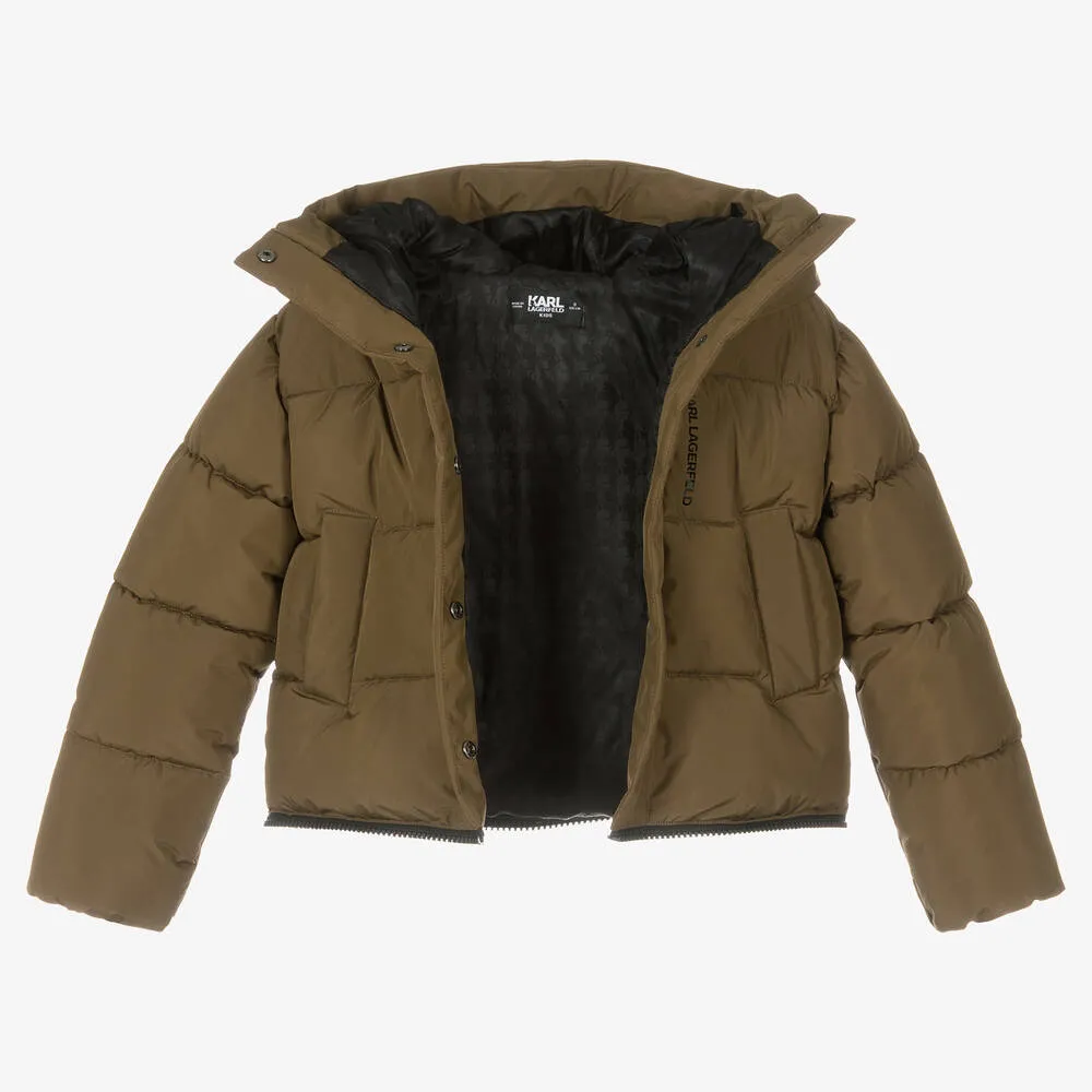 Khaki 2 In 1 Parka with Fur Hood