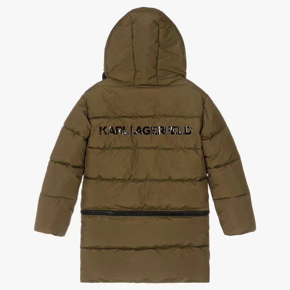 Khaki 2 In 1 Parka with Fur Hood