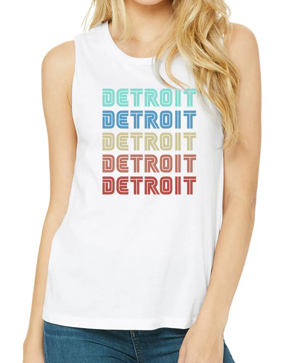 Ladies Detroitx5 Muscle Tank