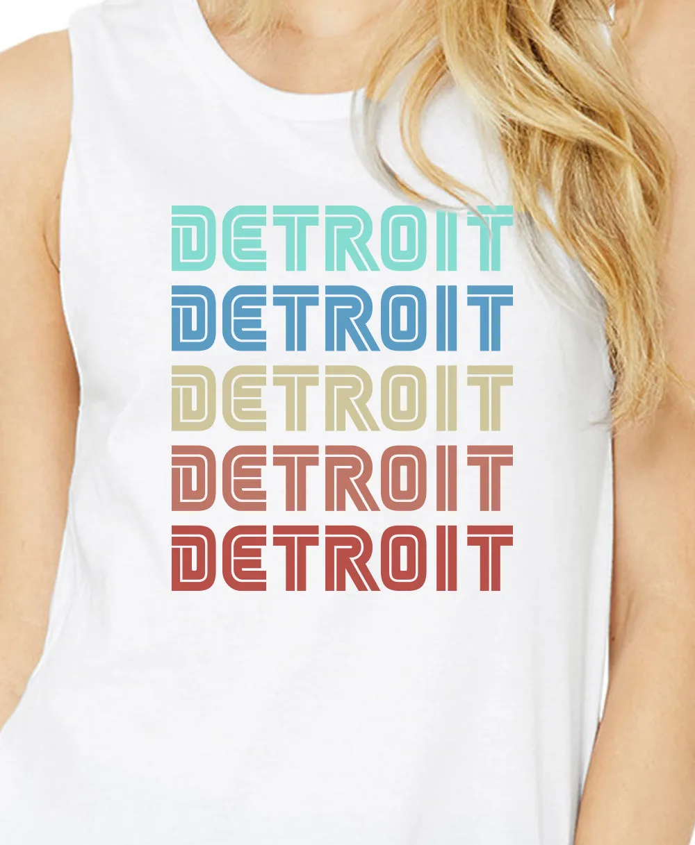 Ladies Detroitx5 Muscle Tank