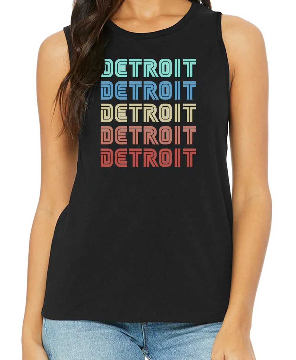 Ladies Detroitx5 Muscle Tank