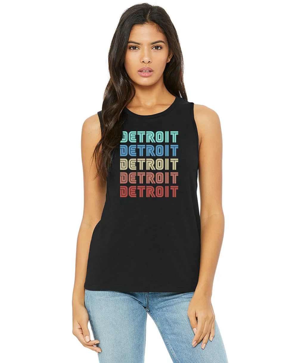 Ladies Detroitx5 Muscle Tank