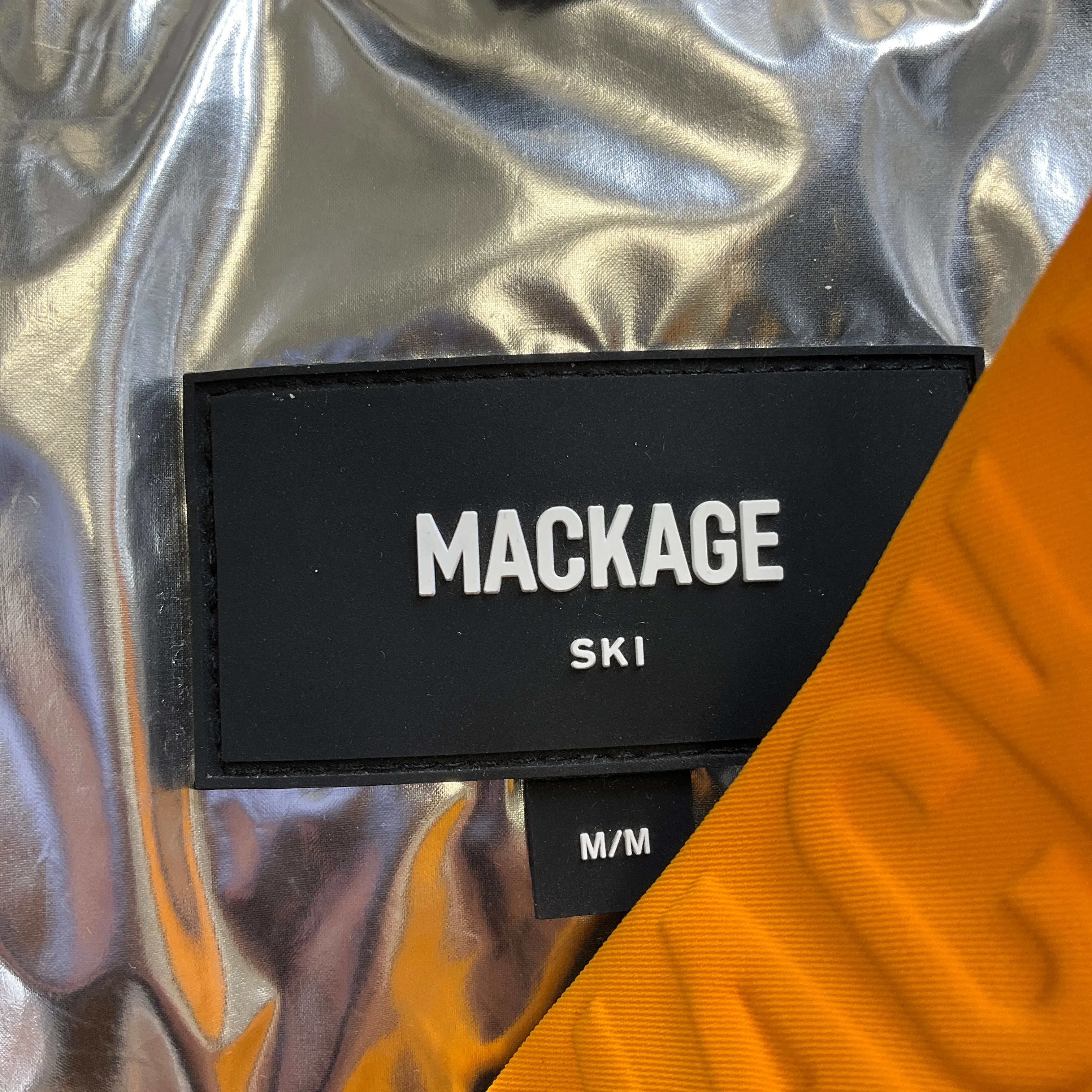 Mackage Orange / Silver Metallic Neo Down Ski Vest