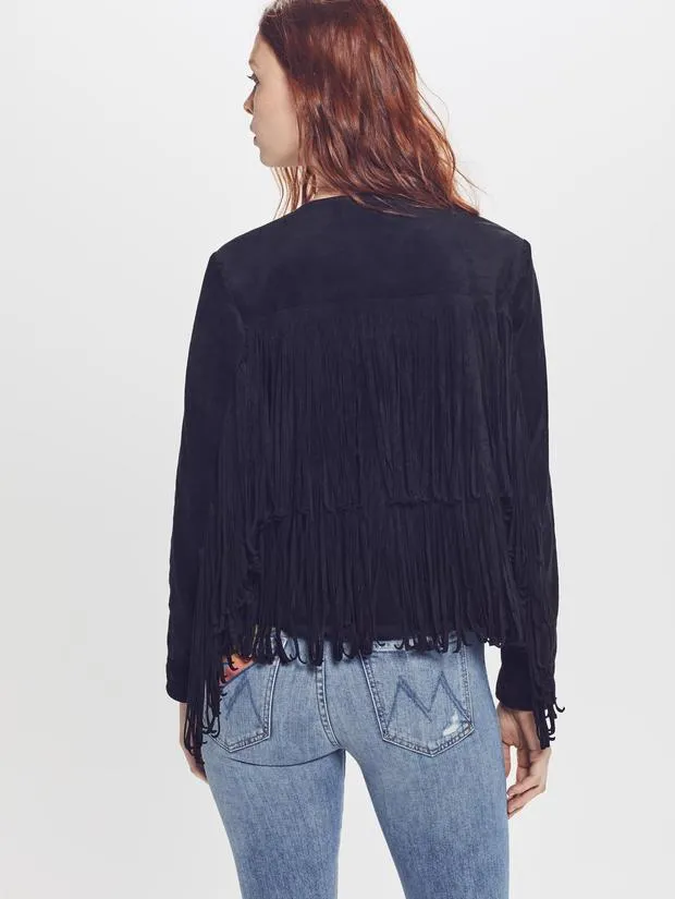 Mother Denim - The Welt Double Fringe Jacket in Fringe Benefits