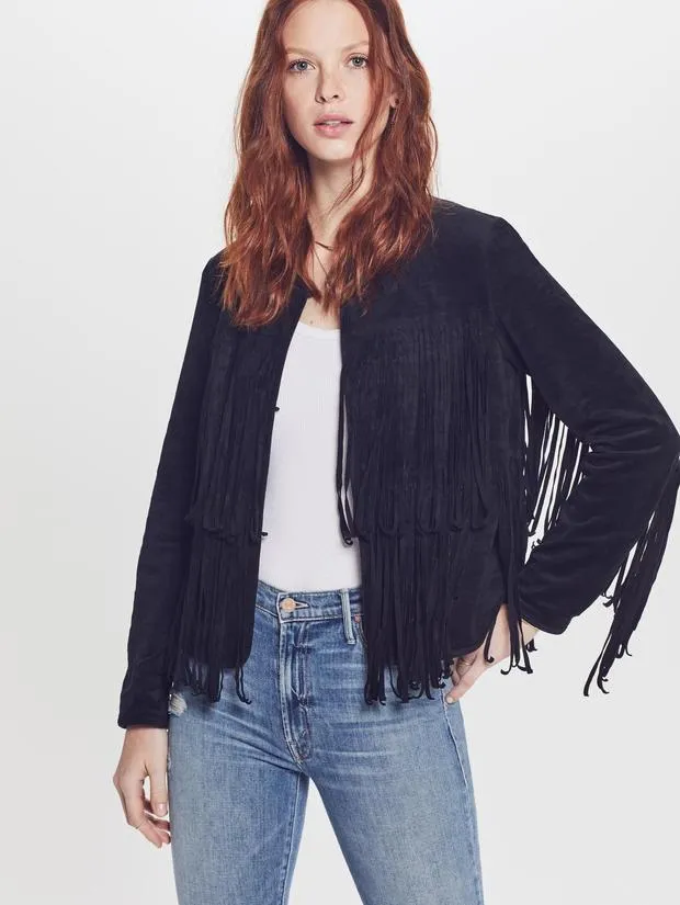 Mother Denim - The Welt Double Fringe Jacket in Fringe Benefits