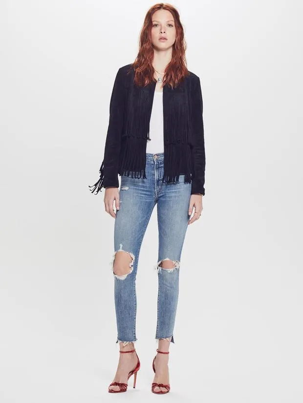 Mother Denim - The Welt Double Fringe Jacket in Fringe Benefits