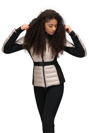 Sportalm Beige and Black Ski Jacket with Belt 9820576191