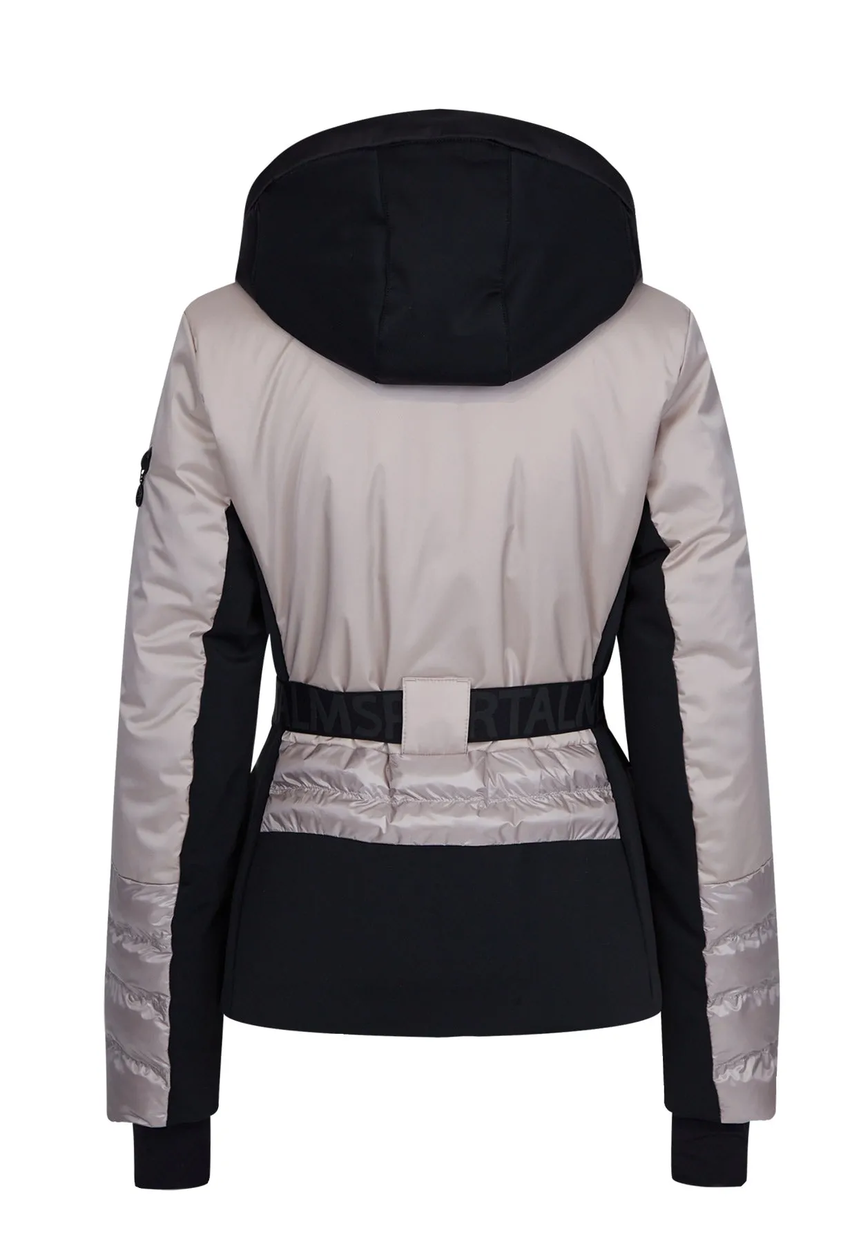 Sportalm Beige and Black Ski Jacket with Belt 9820576191