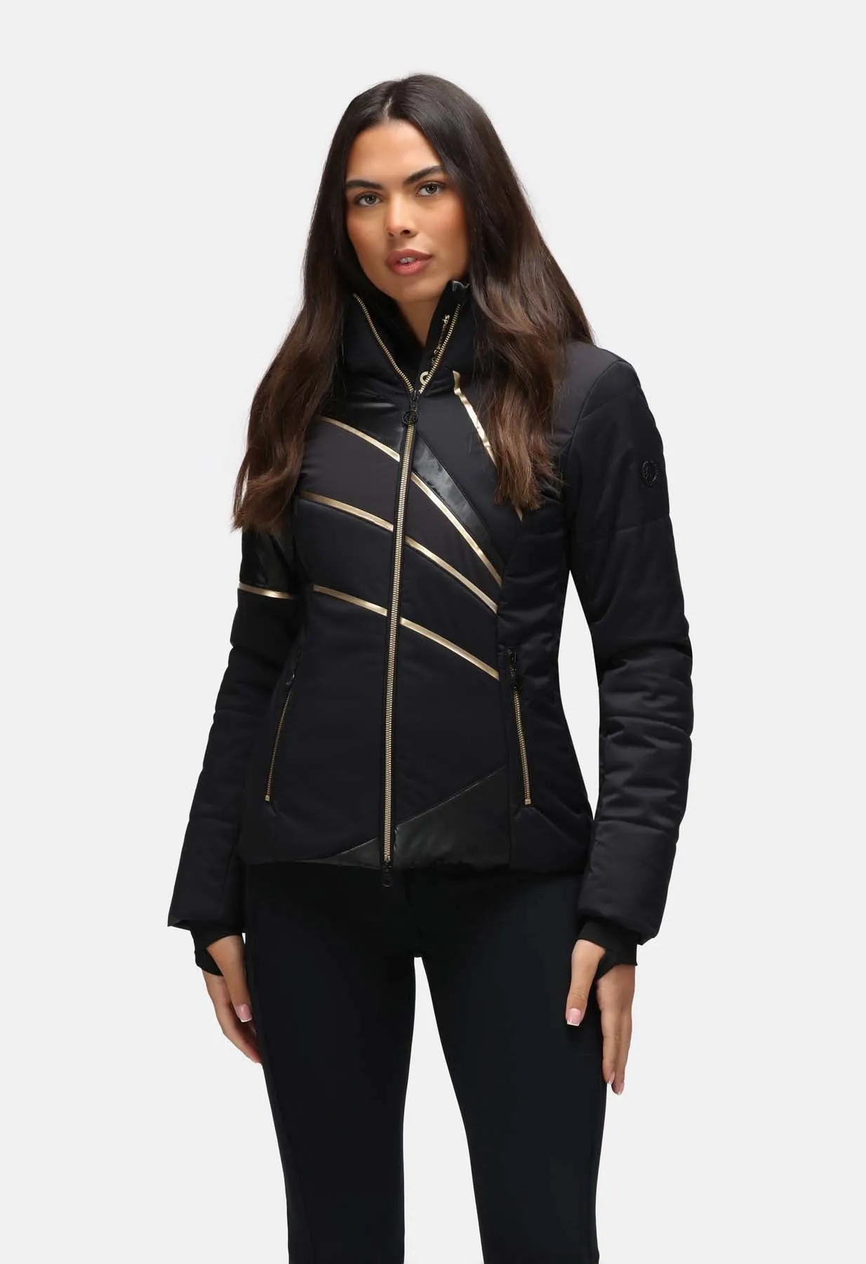 Sportalm Black and Gold Ski Jacket 9820510147