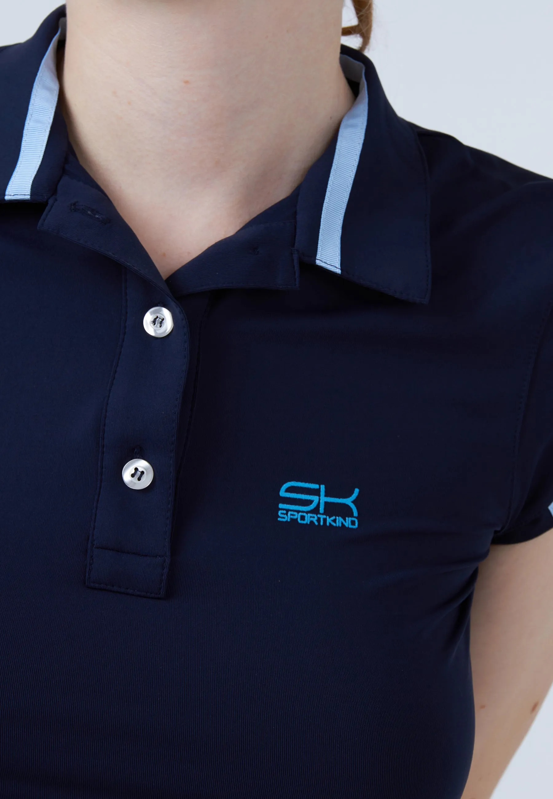 Women Tennis Polo Shirt, navy blue